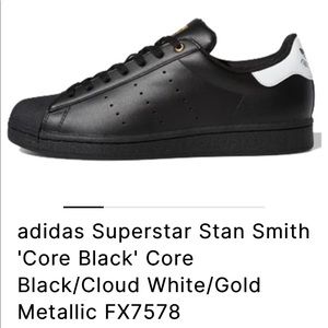Adias superstar Stan smith all black.